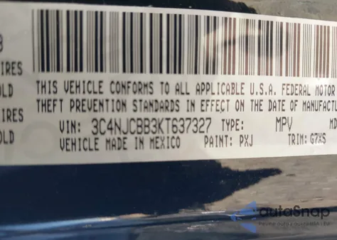 2019 Jeep Compass Sun And Wheel Fwd из США, поврежденный, VIN 3C4NJCBB3KT637327